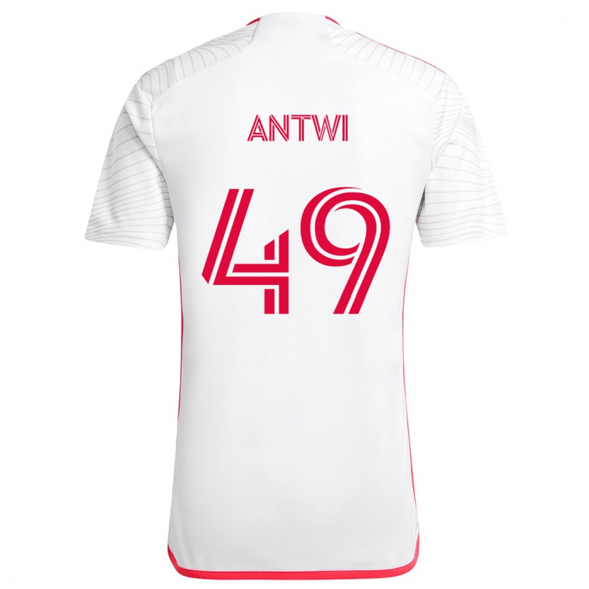 Hombre Fútbol Camiseta Seth Antwi #49 Blanco Rojo 2ª Equipación 2024/25 México