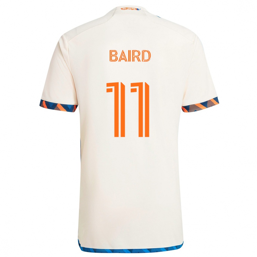 Hombre Fútbol Camiseta Corey Baird #11 Blanco Naranja 2ª Equipación 2024/25 México