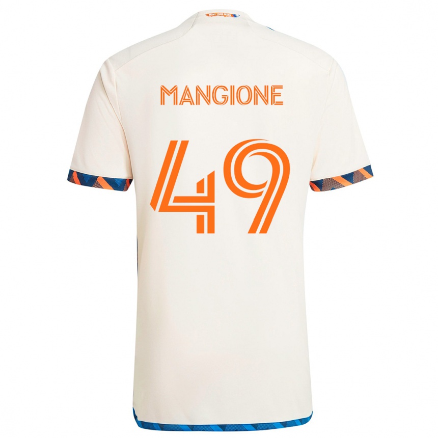 Hombre Fútbol Camiseta Peter Mangione #49 Blanco Naranja 2ª Equipación 2024/25 México