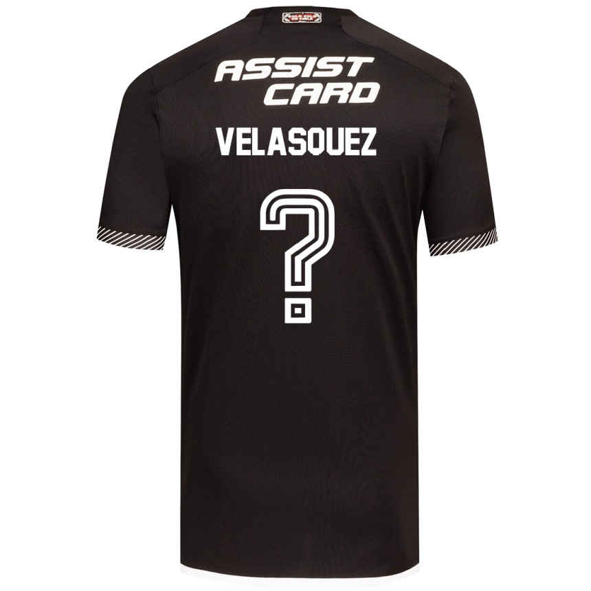 Hombre Fútbol Camiseta Milovan Velásquez #0 Blanco Negro 2ª Equipación 2024/25 México