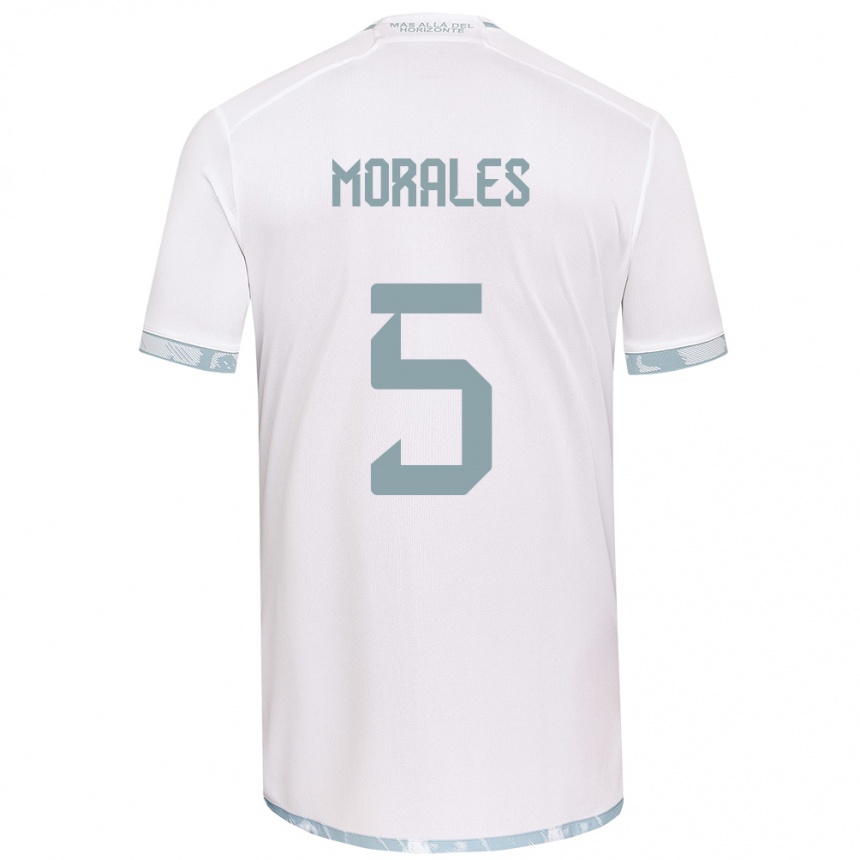 Hombre Fútbol Camiseta Mariana Morales #5 Gris Blanco 2ª Equipación 2024/25 México