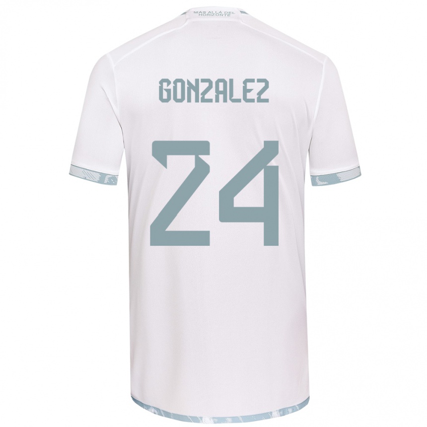 Hombre Fútbol Camiseta Emma González #24 Gris Blanco 2ª Equipación 2024/25 México