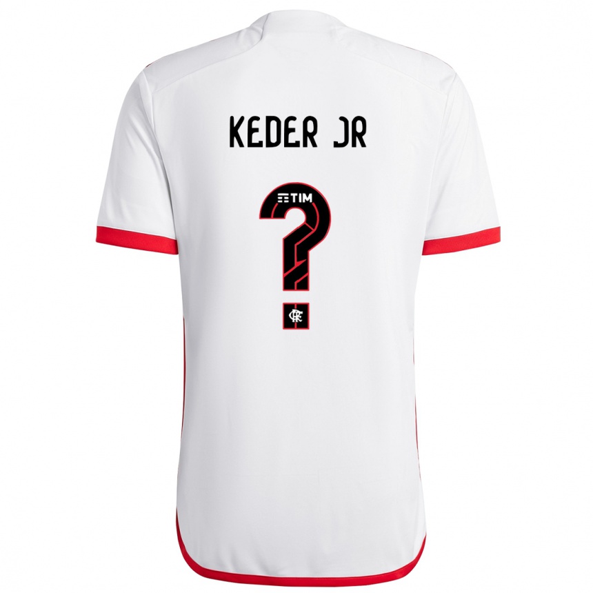 Hombre Fútbol Camiseta Keder Jr #0 Blanco Rojo 2ª Equipación 2024/25 México