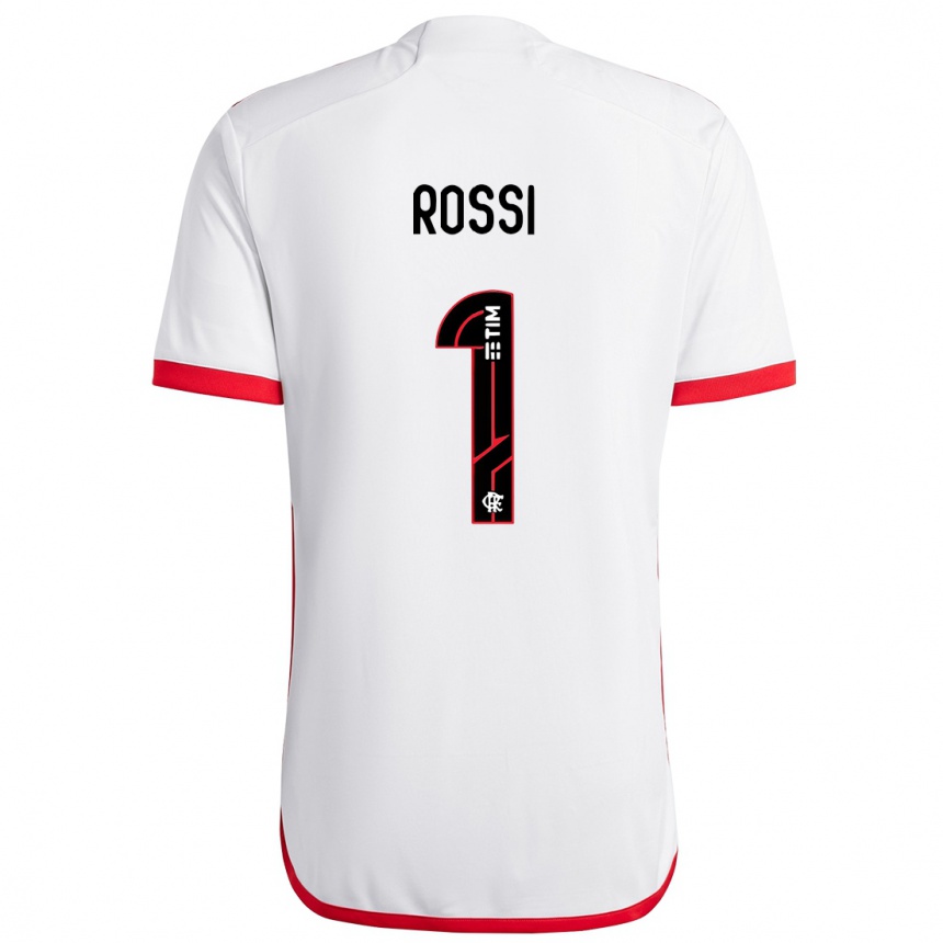 Hombre Fútbol Camiseta Agustin Rossi #1 Blanco Rojo 2ª Equipación 2024/25 México