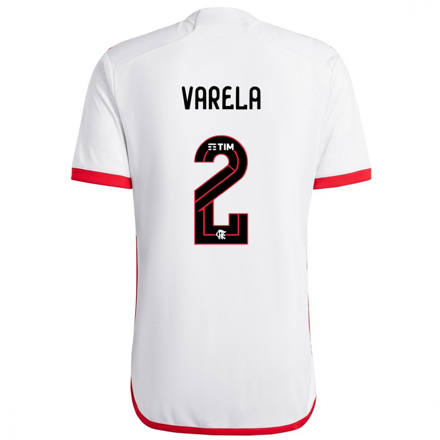 Hombre Fútbol Camiseta Guillermo Varela #2 Blanco Rojo 2ª Equipación 2024/25 México