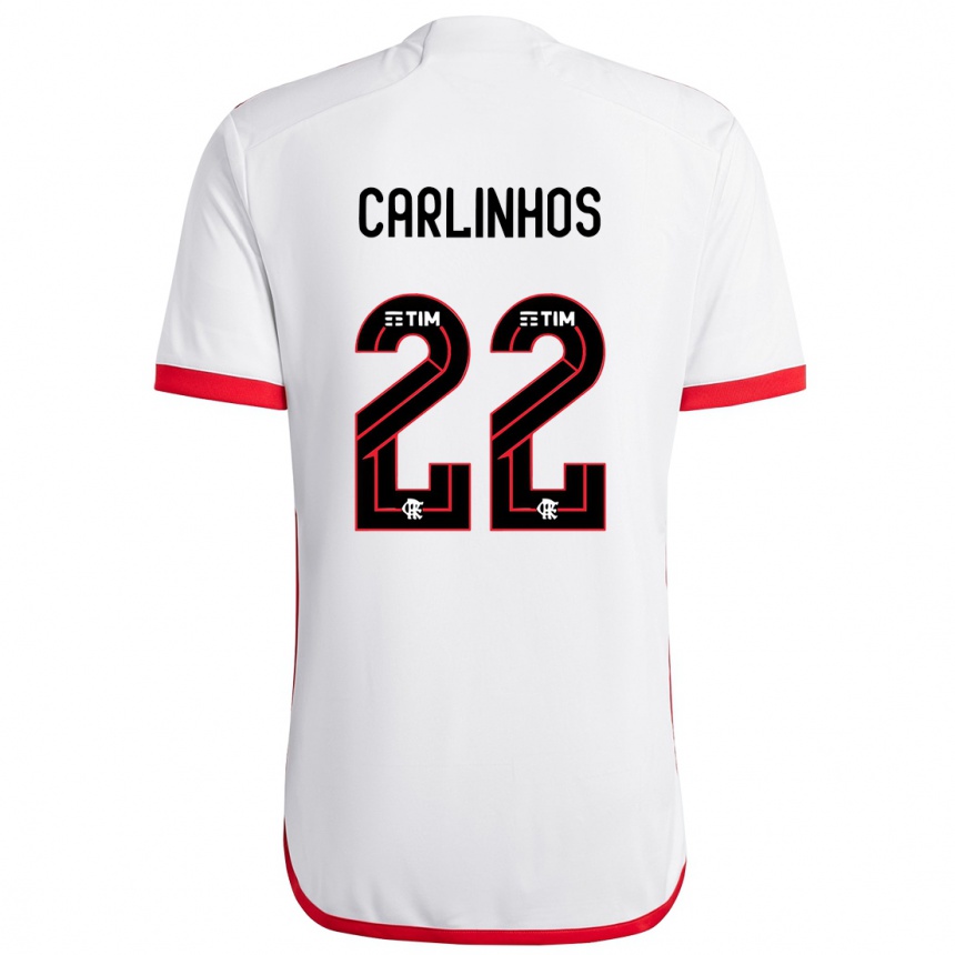 Hombre Fútbol Camiseta Carlinhos #22 Blanco Rojo 2ª Equipación 2024/25 México