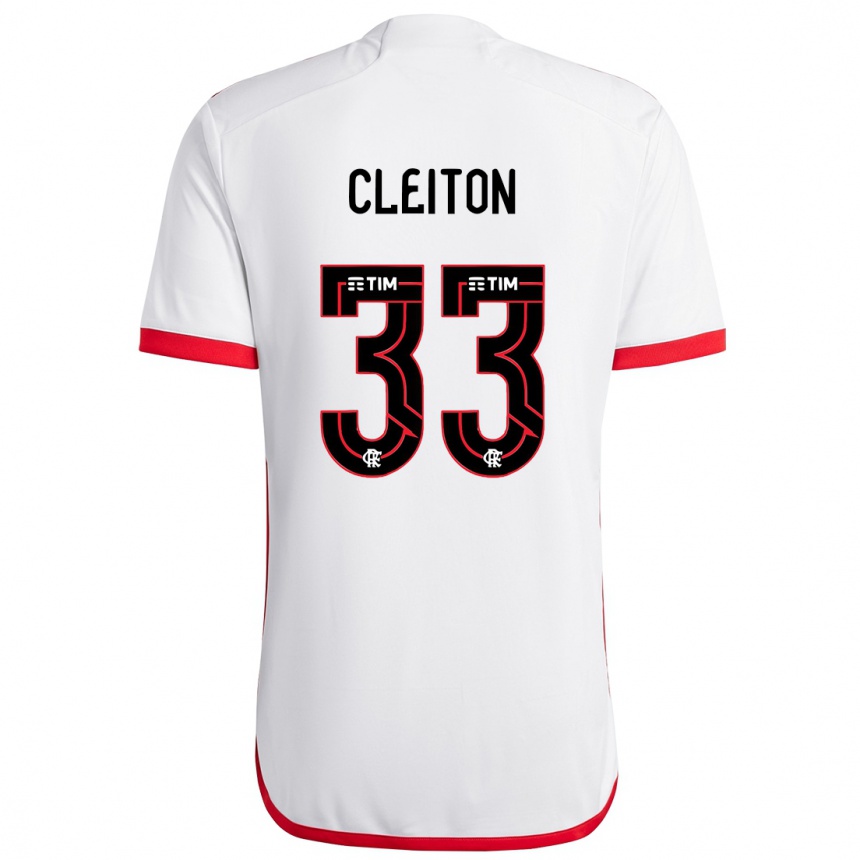 Hombre Fútbol Camiseta Cleiton #33 Blanco Rojo 2ª Equipación 2024/25 México