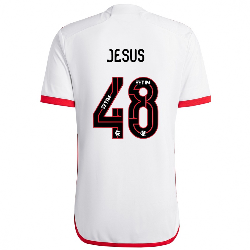 Hombre Fútbol Camiseta Igor Jesus #48 Blanco Rojo 2ª Equipación 2024/25 México