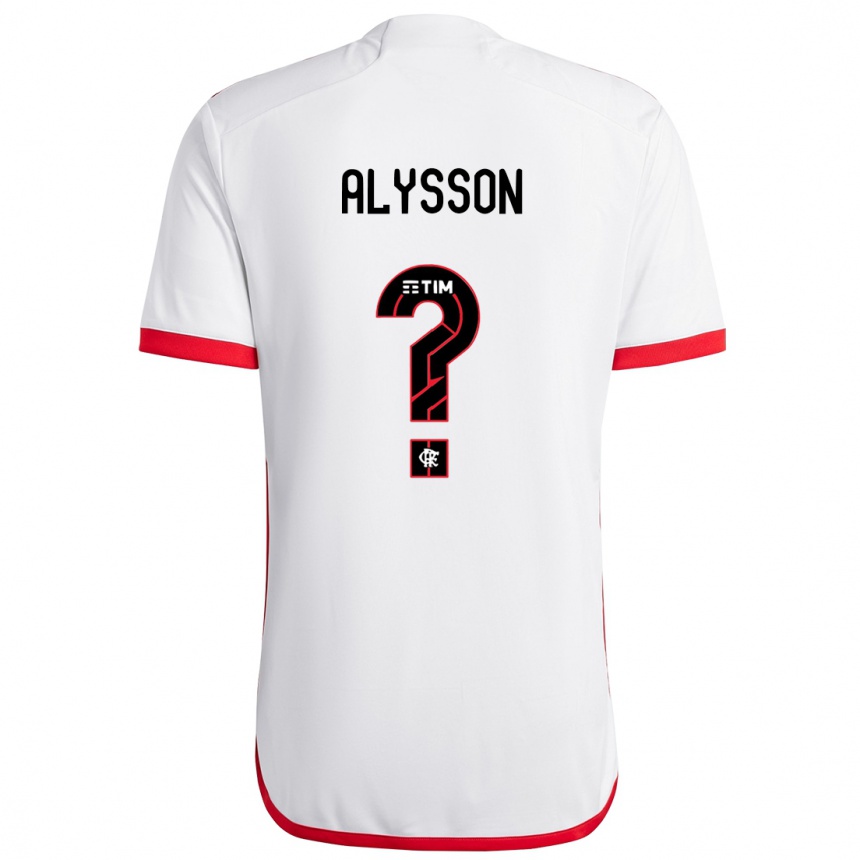 Hombre Fútbol Camiseta Alysson #0 Blanco Rojo 2ª Equipación 2024/25 México