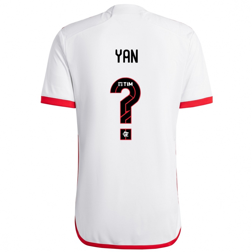 Hombre Fútbol Camiseta Wallace Yan #0 Blanco Rojo 2ª Equipación 2024/25 México