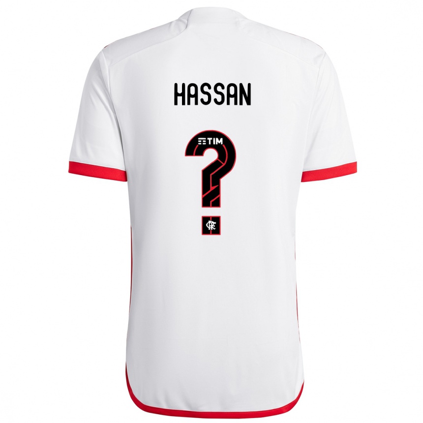 Hombre Fútbol Camiseta Haruna Hassan #0 Blanco Rojo 2ª Equipación 2024/25 México