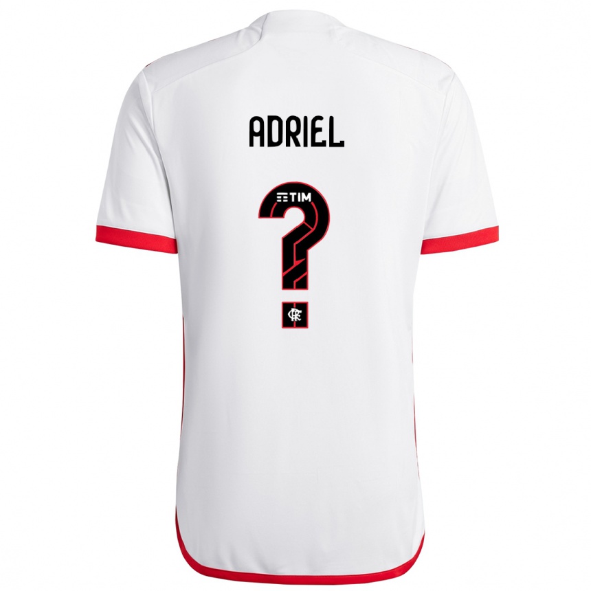 Hombre Fútbol Camiseta Adriel #0 Blanco Rojo 2ª Equipación 2024/25 México