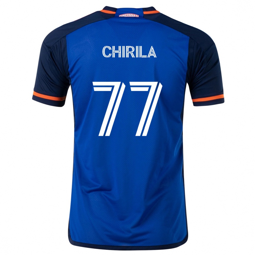 Mujer Fútbol Camiseta Stefan Chirila #77 Azul Blanco 1ª Equipación 2024/25 México