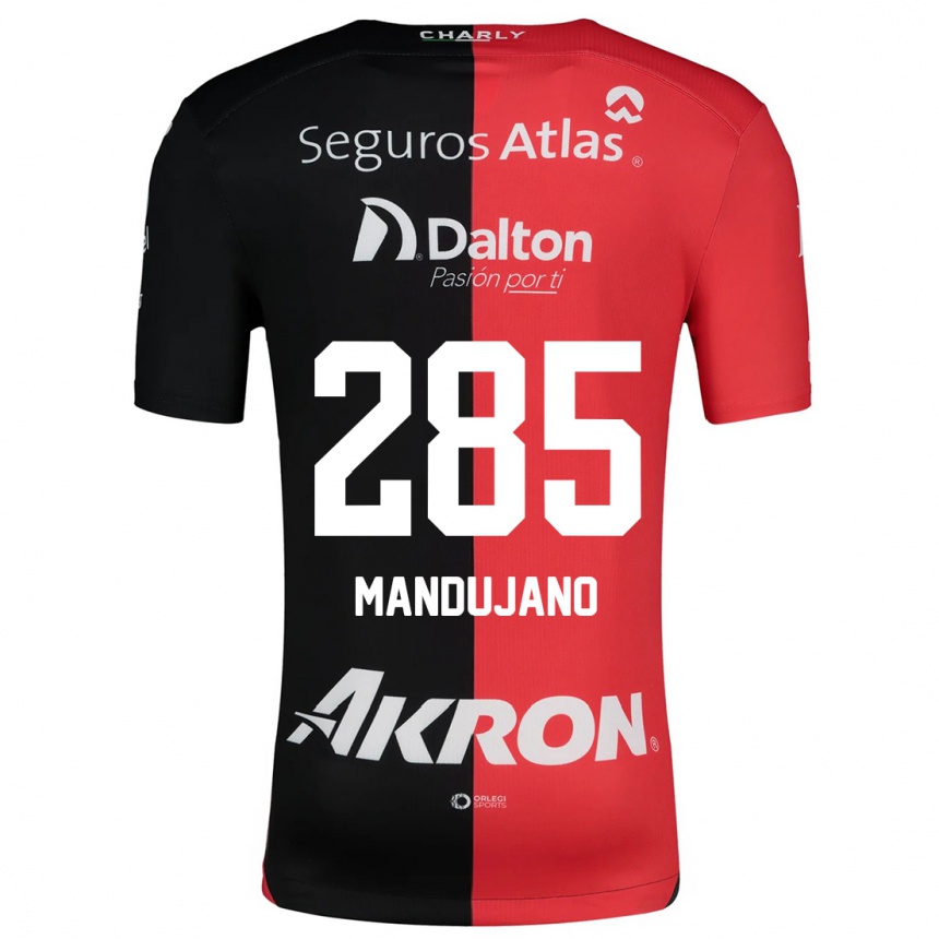 Mujer Fútbol Camiseta Sebastián Mandujano #285 Negro Rojo 1ª Equipación 2024/25 México