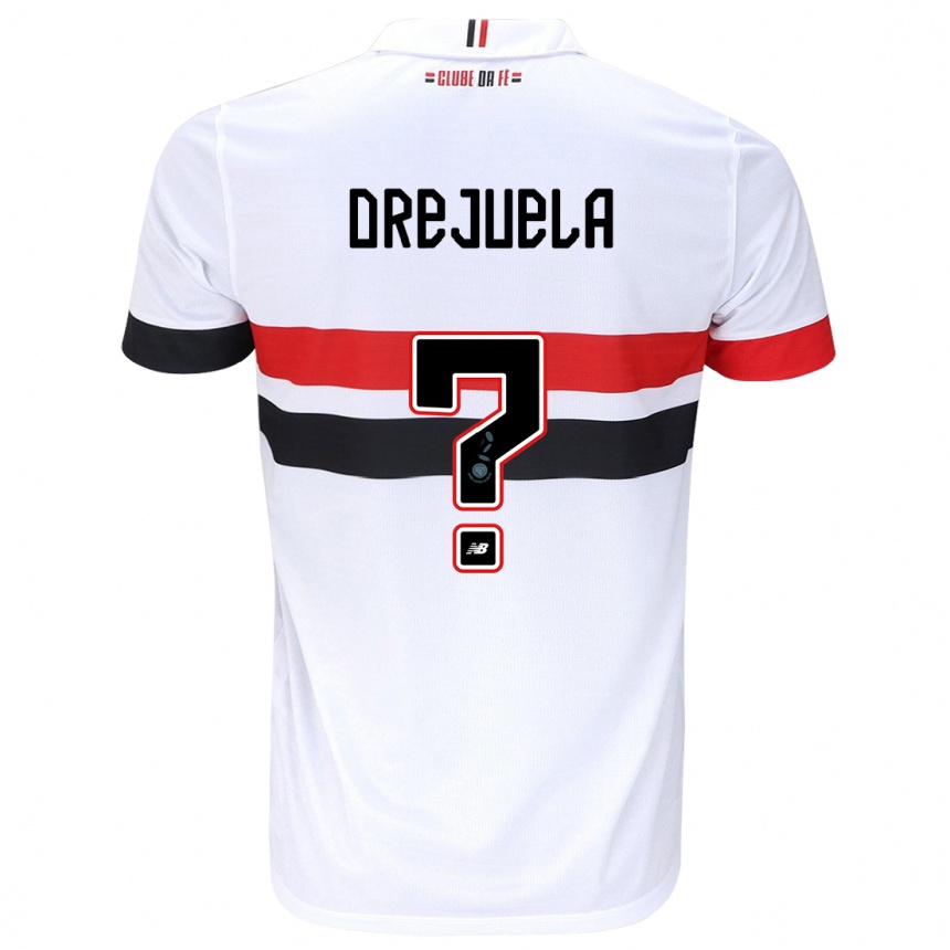 Niño Fútbol Camiseta Luis Orejuela #0 Blanco Rojo Negro 1ª Equipación 2024/25 México