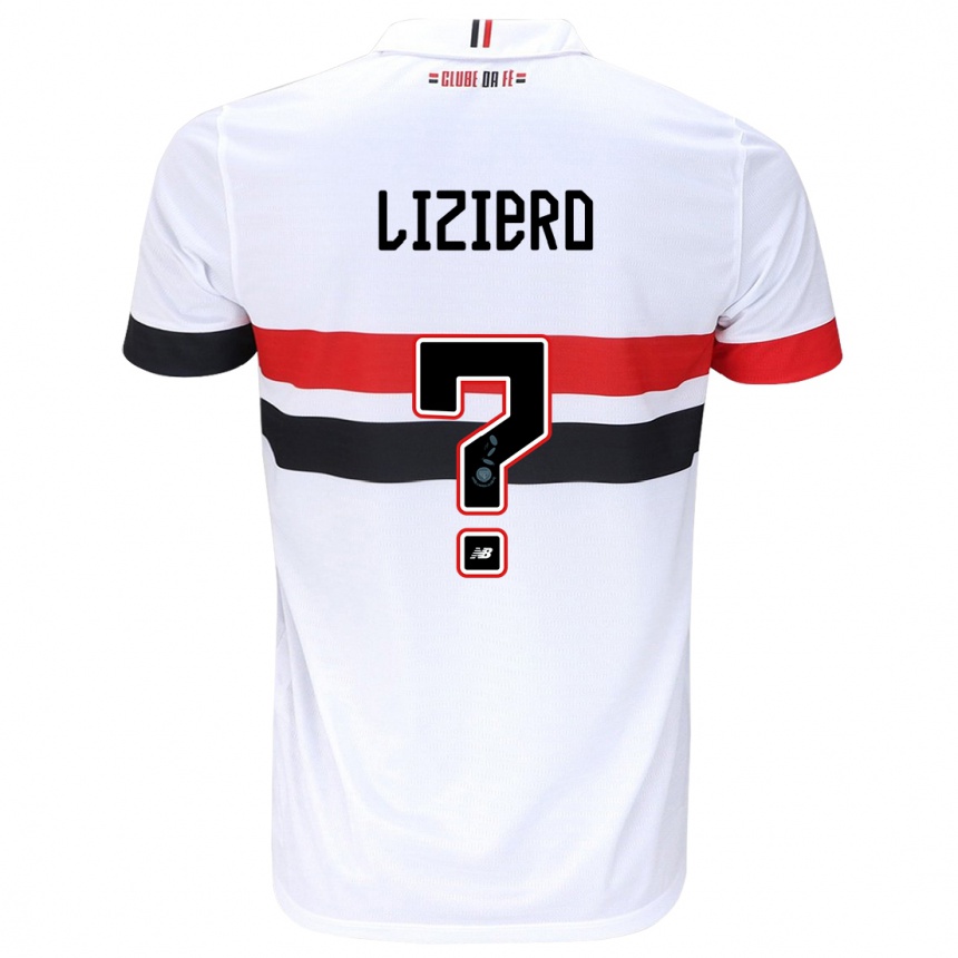 Niño Fútbol Camiseta Liziero #0 Blanco Rojo Negro 1ª Equipación 2024/25 México