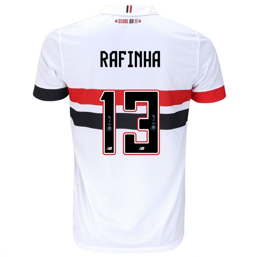 Niño Fútbol Camiseta Rafinha #13 Blanco Rojo Negro 1ª Equipación 2024/25 México