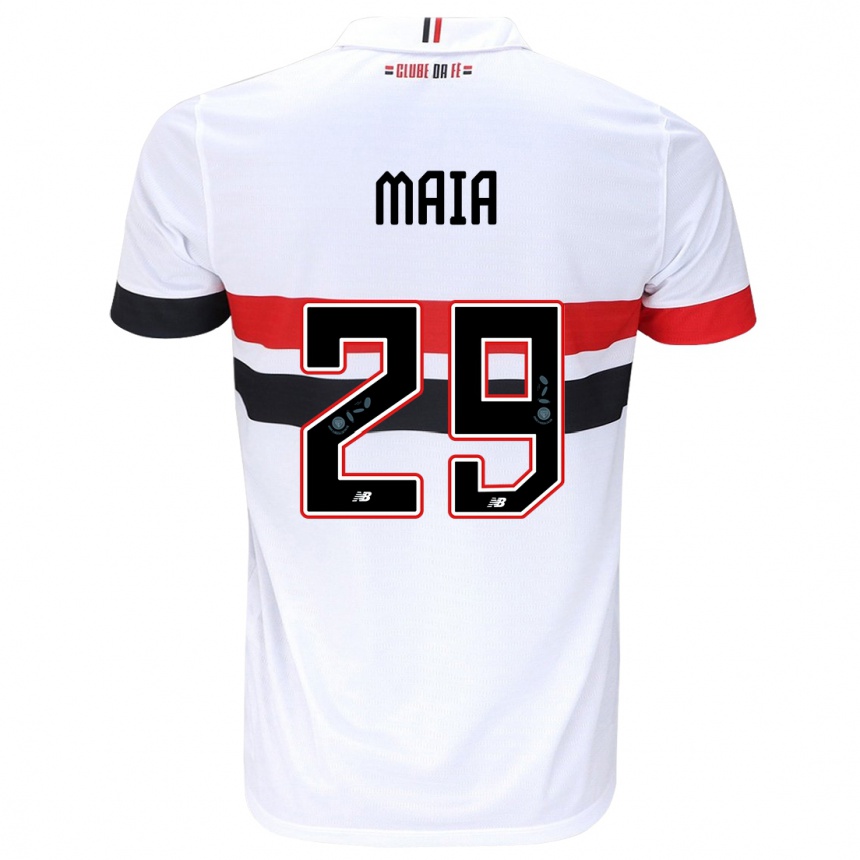 Niño Fútbol Camiseta Pablo Maia #29 Blanco Rojo Negro 1ª Equipación 2024/25 México