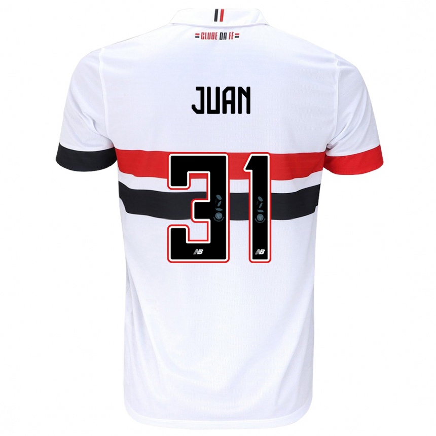 Niño Fútbol Camiseta Juan #31 Blanco Rojo Negro 1ª Equipación 2024/25 México