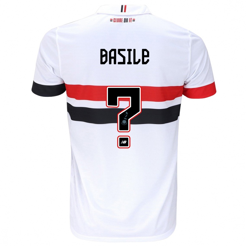 Niño Fútbol Camiseta Basile #0 Blanco Rojo Negro 1ª Equipación 2024/25 México