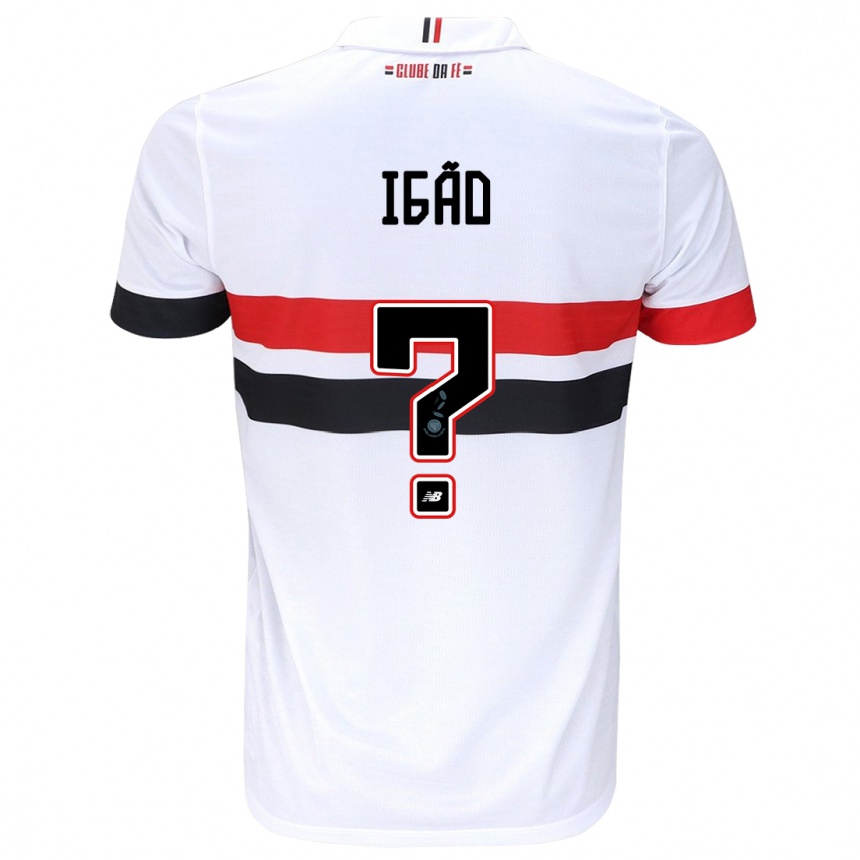 Niño Fútbol Camiseta Igão #0 Blanco Rojo Negro 1ª Equipación 2024/25 México