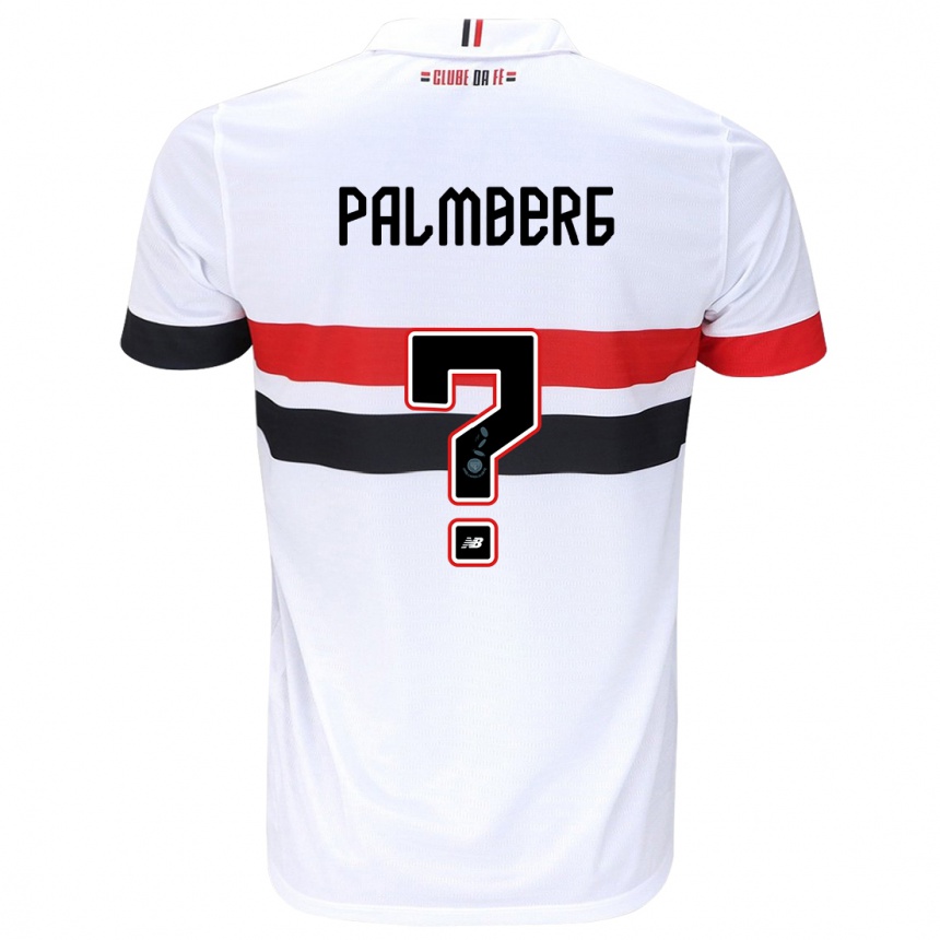 Niño Fútbol Camiseta Palmberg #0 Blanco Rojo Negro 1ª Equipación 2024/25 México