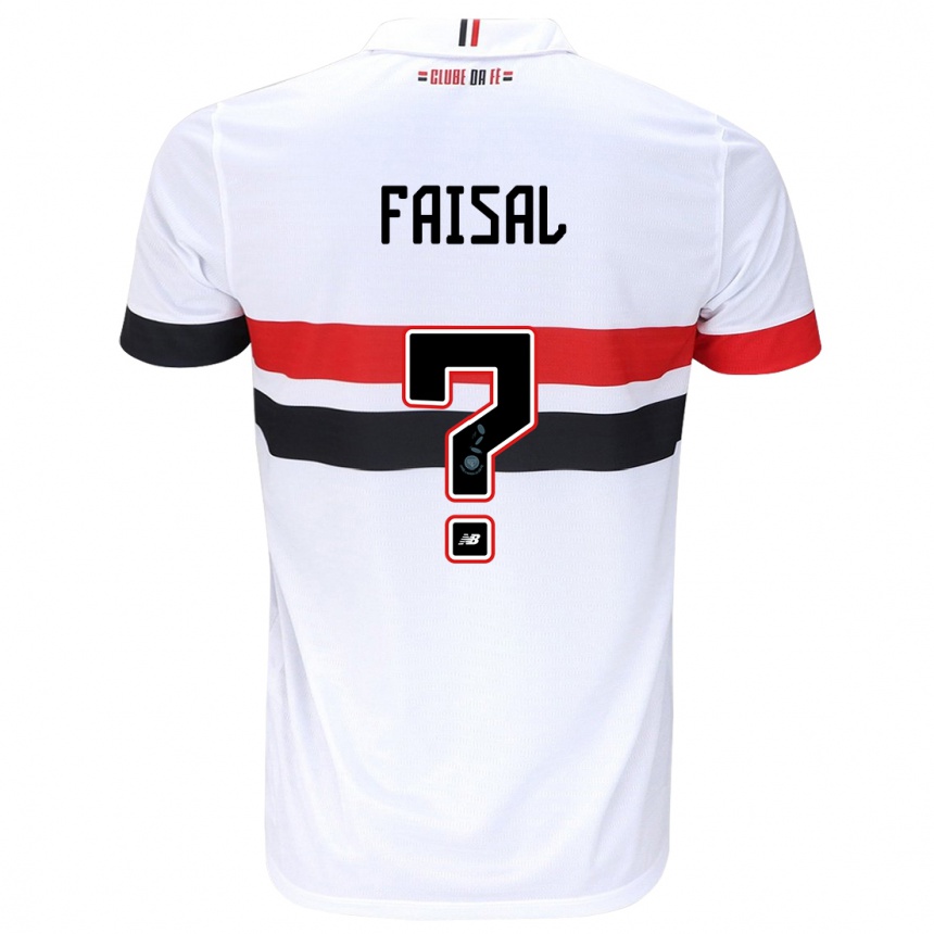 Niño Fútbol Camiseta King Faisal #0 Blanco Rojo Negro 1ª Equipación 2024/25 México