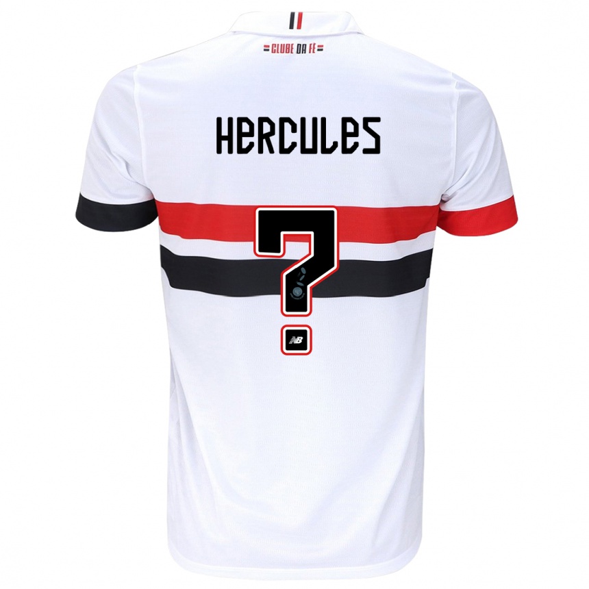 Niño Fútbol Camiseta Hercules #0 Blanco Rojo Negro 1ª Equipación 2024/25 México