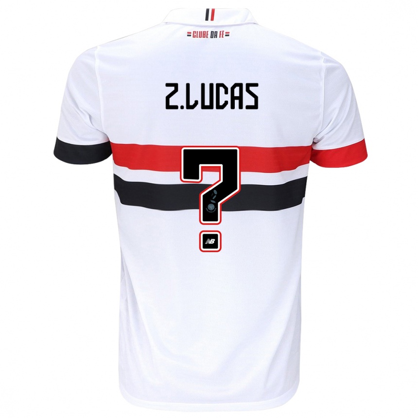 Niño Fútbol Camiseta Zé Lucas #0 Blanco Rojo Negro 1ª Equipación 2024/25 México