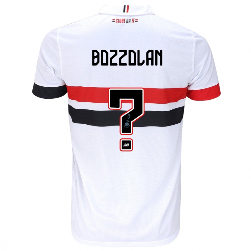 Niño Fútbol Camiseta Gabriel Bozzolan #0 Blanco Rojo Negro 1ª Equipación 2024/25 México