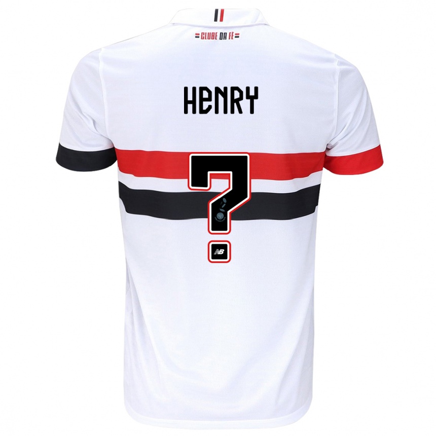 Niño Fútbol Camiseta Thierry Henry #0 Blanco Rojo Negro 1ª Equipación 2024/25 México