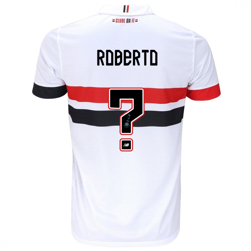 Niño Fútbol Camiseta Roberto #0 Blanco Rojo Negro 1ª Equipación 2024/25 México