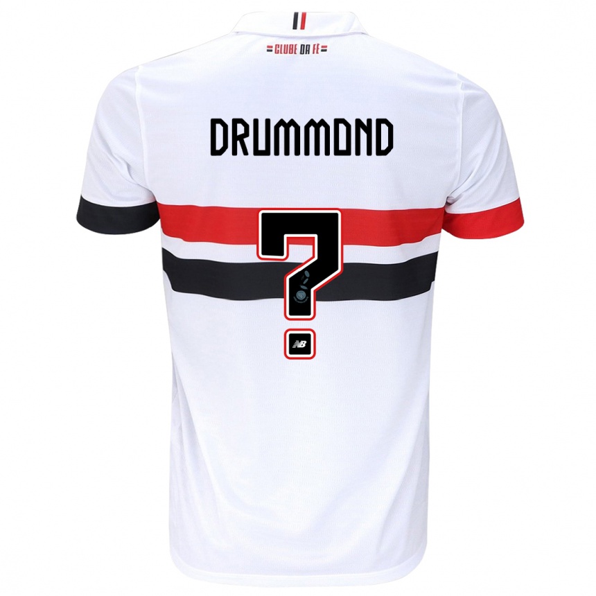 Niño Fútbol Camiseta Lucca Drummond #0 Blanco Rojo Negro 1ª Equipación 2024/25 México