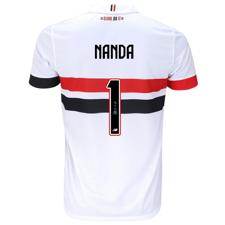 Niño Fútbol Camiseta Nanda #1 Blanco Rojo Negro 1ª Equipación 2024/25 México