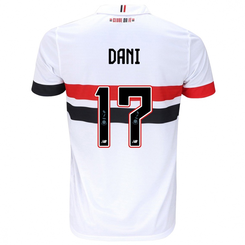 Niño Fútbol Camiseta Dani #17 Blanco Rojo Negro 1ª Equipación 2024/25 México