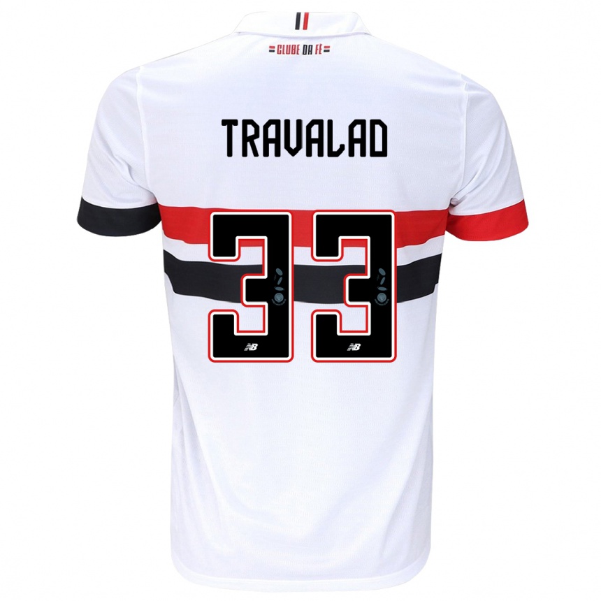 Niño Fútbol Camiseta Rafa Travalão #33 Blanco Rojo Negro 1ª Equipación 2024/25 México