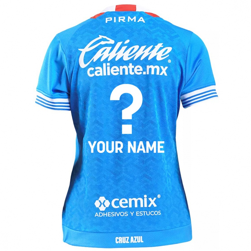 Niño Fútbol Camiseta Su Nombre #0 Cielo Azul 1ª Equipación 2024/25 México