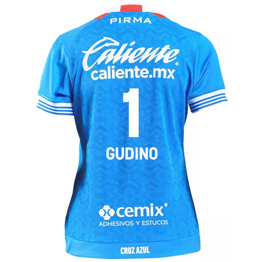 Niño Fútbol Camiseta Andrés Gudiño #1 Cielo Azul 1ª Equipación 2024/25 México