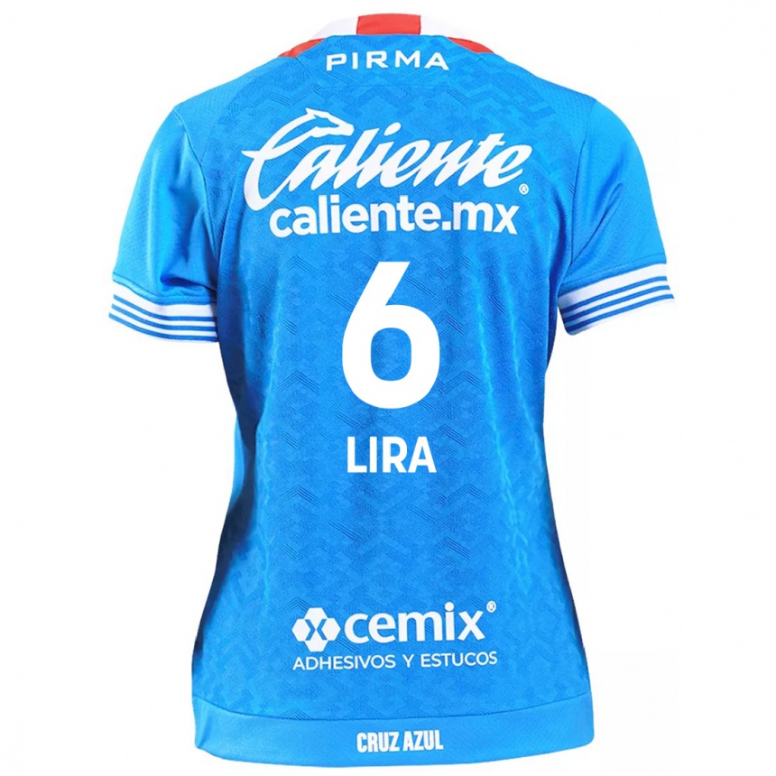 Niño Fútbol Camiseta Érik Lira #6 Cielo Azul 1ª Equipación 2024/25 México