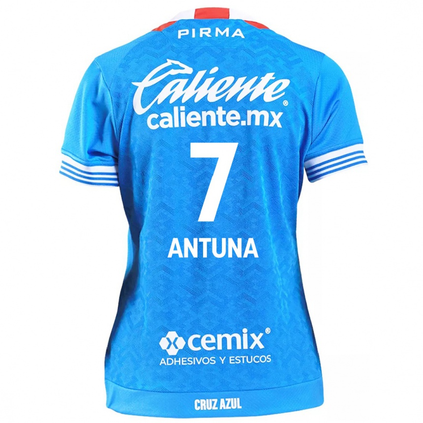 Niño Fútbol Camiseta Uriel Antuna #7 Cielo Azul 1ª Equipación 2024/25 México