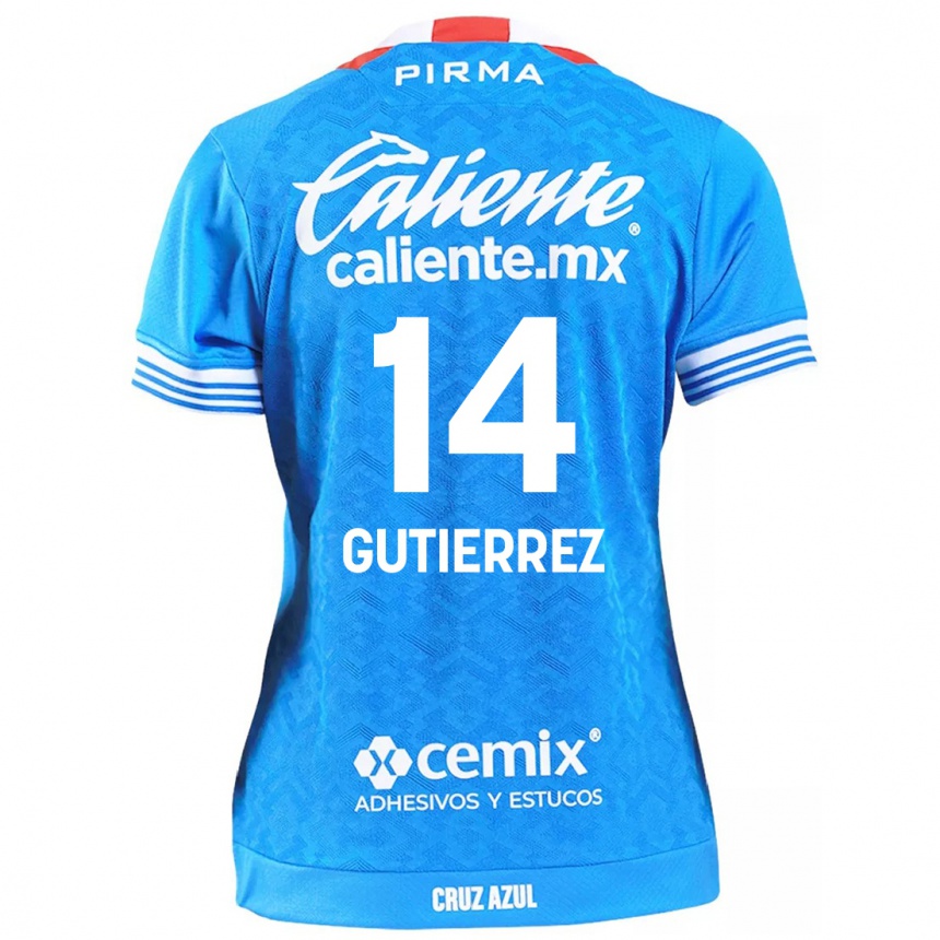 Niño Fútbol Camiseta Alexis Gutiérrez #14 Cielo Azul 1ª Equipación 2024/25 México