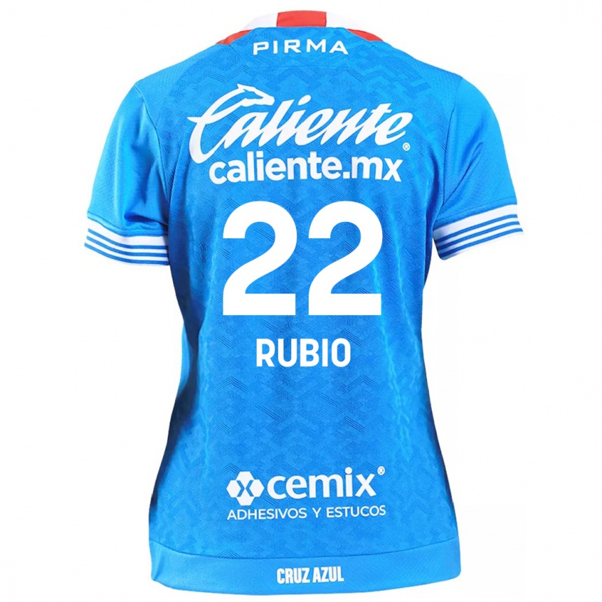 Niño Fútbol Camiseta Raymundo Rubio #22 Cielo Azul 1ª Equipación 2024/25 México