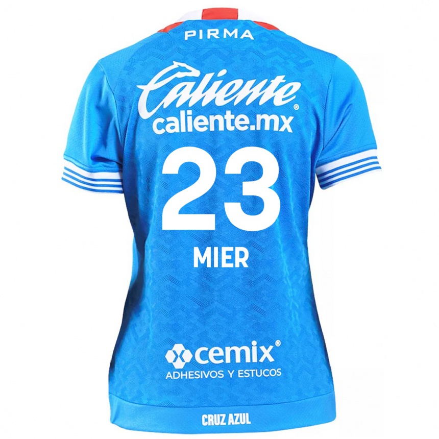 Niño Fútbol Camiseta Kevin Mier #23 Cielo Azul 1ª Equipación 2024/25 México