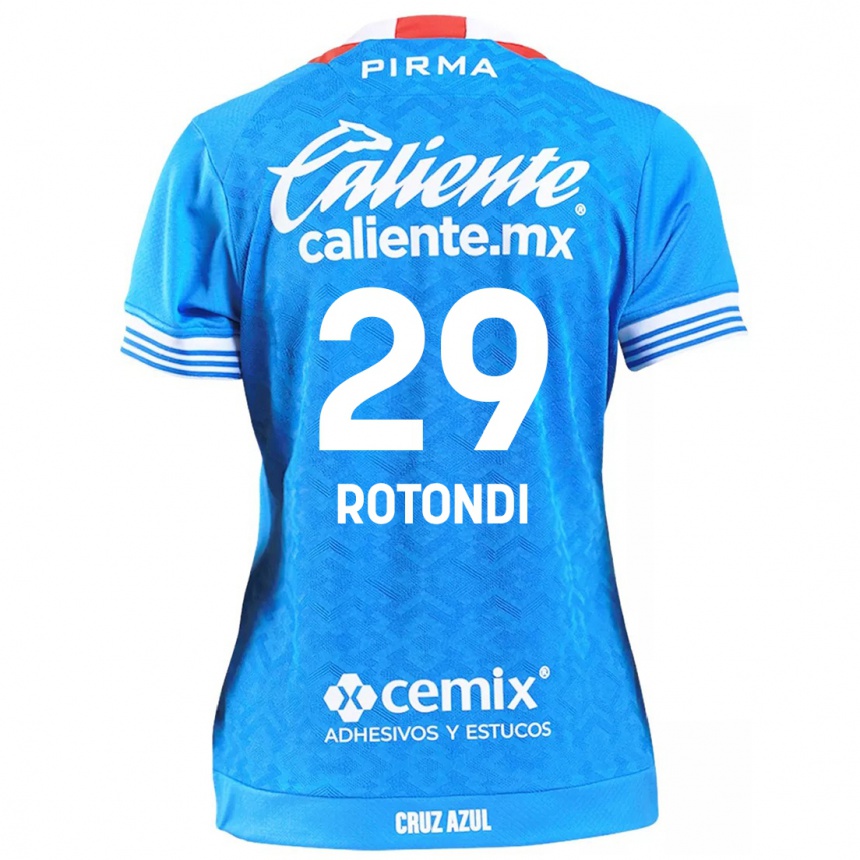 Niño Fútbol Camiseta Carlos Rotondi #29 Cielo Azul 1ª Equipación 2024/25 México