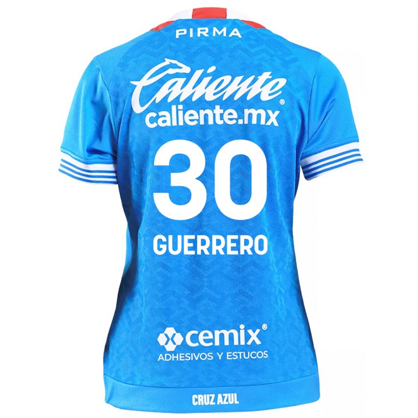 Niño Fútbol Camiseta Rafael Guerrero #30 Cielo Azul 1ª Equipación 2024/25 México