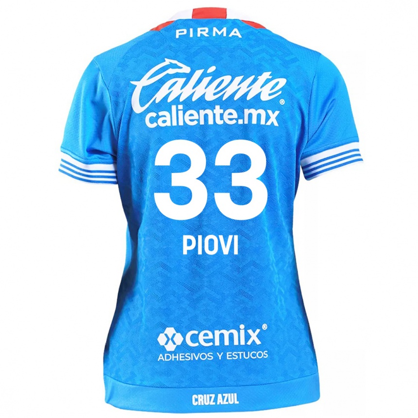 Niño Fútbol Camiseta Gonzalo Piovi #33 Cielo Azul 1ª Equipación 2024/25 México