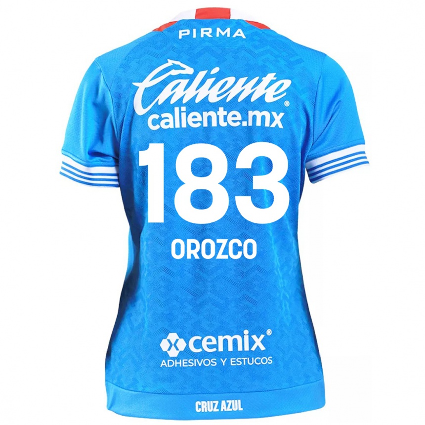 Niño Fútbol Camiseta Fabrizzio Orozco #183 Cielo Azul 1ª Equipación 2024/25 México