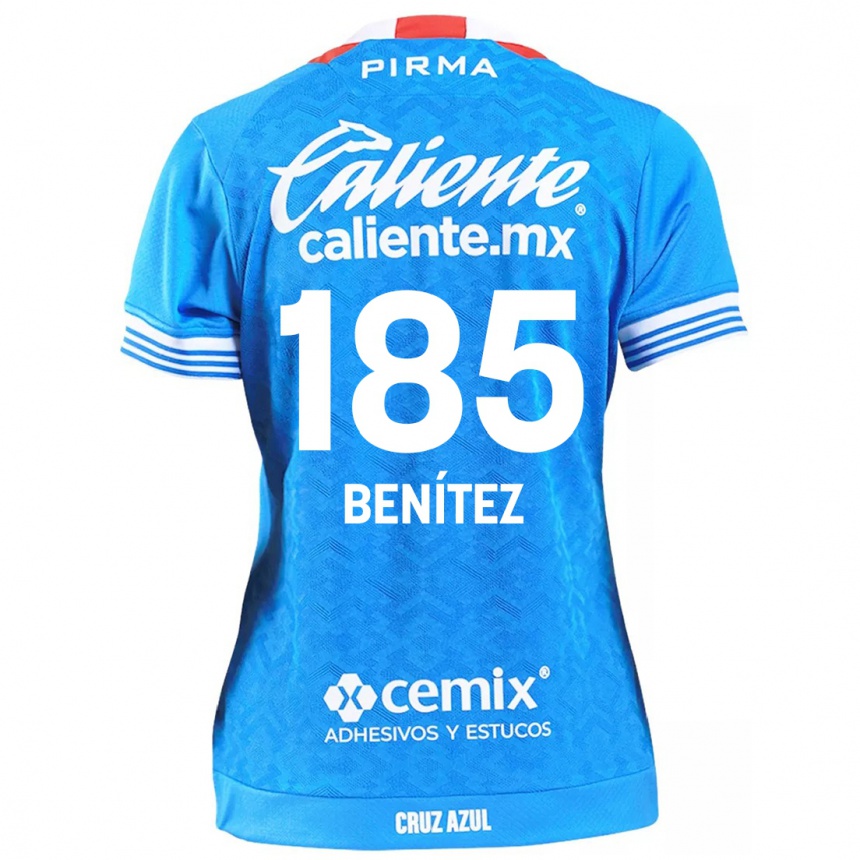 Niño Fútbol Camiseta Cristopher Benítez #185 Cielo Azul 1ª Equipación 2024/25 México