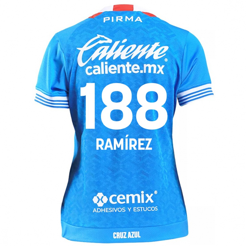 Niño Fútbol Camiseta Diego Ramírez #188 Cielo Azul 1ª Equipación 2024/25 México