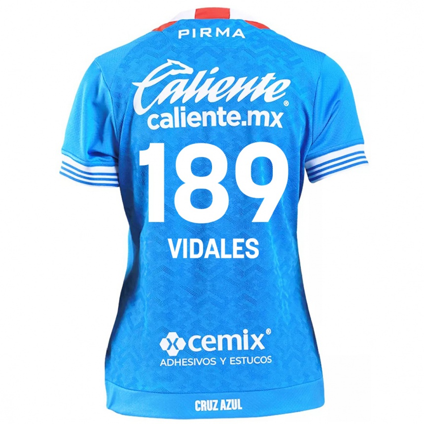 Niño Fútbol Camiseta Álvaro Vidales #189 Cielo Azul 1ª Equipación 2024/25 México